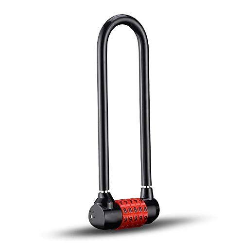 Bike Lock : WyaengHai Bicycle Lock Double Open U-lock Locks Road Mountain Bike Locks Bicycle Lock Glass Door Mortise Lock Fitting Immobilizer Anti-theft Bicycle Lock (Color : Black, Size : One size)