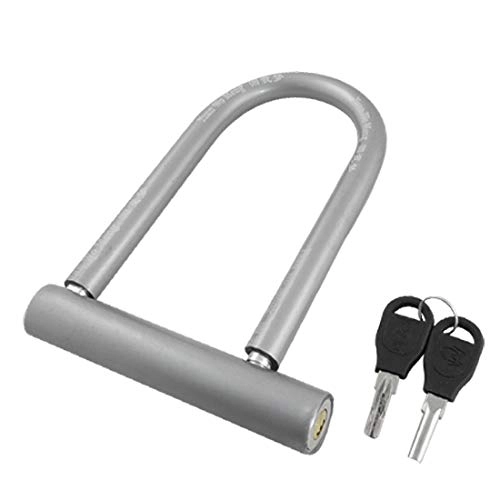 Bike Lock : X-DREE Gray Metal Plastic Cover Bike Safeguard U Design Lock(Cubierta de plástico gris Metal cubierta de Bicicleta de seguridad U Design Lock