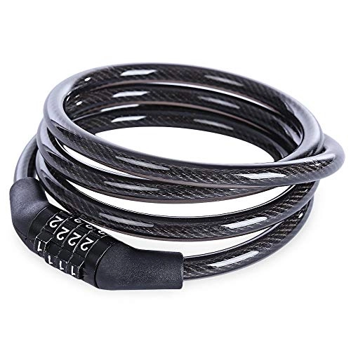 Bike Lock : XIEZI Bicycle Lock Advanced Anti-Theft Bicycle Lock Bike 110Cm Chains Blocks and Anti-Theft Cord Cable Lock Tough Security Coded Steel Wiring Bicycle Lock 4 Digit Code Combination