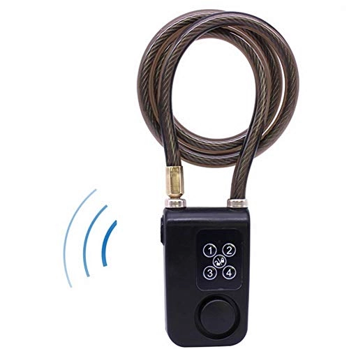 Bike Lock : XIEZI Bicycle Lock Bicycle Chain Lock with Alarm, 4 Digital Password Chain Smart Lock Anti Theft Bike Lock, 1.2M / 110Db Super Loud, Black