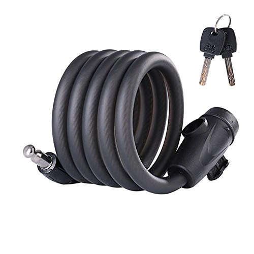 Bike Lock : XINGYA Cycling Bike Lock Outdoor Safety Portable Convenient 1.8m Anti-Theft Wear-Resistant Antiaging Key Password Type MTB Cycling Lock (Color : A)