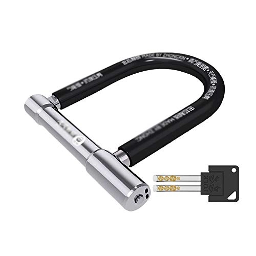 Bike Lock : XinQing-Bicycle lock Bicycle Anti-theft Lock Anti-hydraulic Shear Universal, Precision Cast Stainless Steel, with 3 Keys, Suitable For Motorcycles, Electric Vehicles