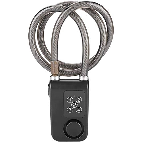Bike Lock : XIONGGG 110Db Alarm Anti-Theft Lock, Smart Bicycle Lock, Outdoor Waterproof Password Cycling Lock
