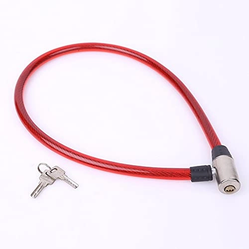 Bike Lock : XLEIQUISHJ Anti Theft Bicycle Lock Security Great Combinationlock for Road Bike Outdoor Universal Safety Cycling Chain Suitable for bicycles (Color : Red)