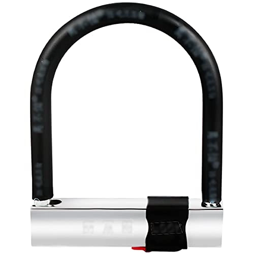 Bike Lock : XMSIA Bicycle Lock Durable Electric Bicycle Lock C-level Lock Cylinder Full Solid Lock Body Bicycle Lock Cycling Locks Anti-Theft (Color : Black, Size : 20x16cm)