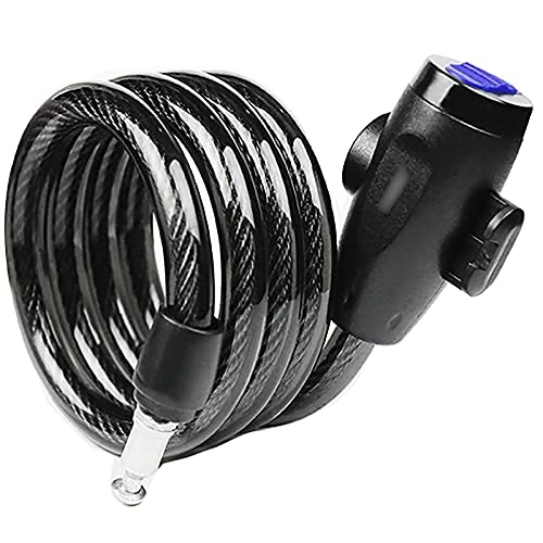 Bike Lock : XMSIA Bicycle Lock Portable Bicycle Lock Mountain Bike Lock Riding Accessories Suitable for Bicycles Cycling Locks Anti-Theft (Color : Black, Size : 120x1.2cm)