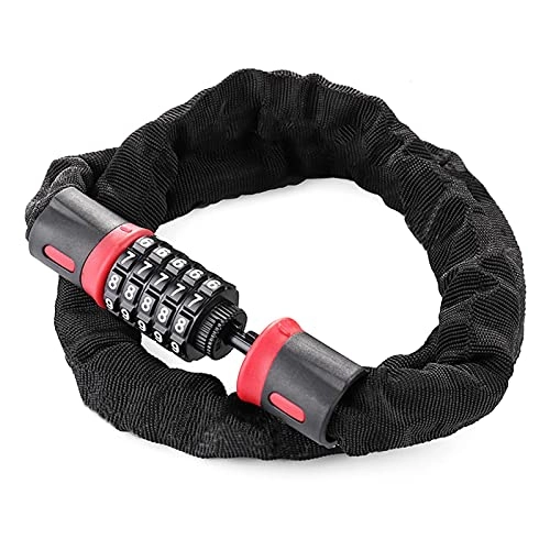 Bike Lock : Xuanshengjia Bike Chain Lock, 5 Digits Codes Resettable Combination Bike Lock, Outdoors Multifunctional Steel Cable Code Lock For Bicycle, Motorcycles, Scooters, Length 1.2m