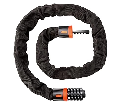 Bike Lock : XUEMML Bicycle 5-digit combination lock, bicycle chain lock anti-theft, bicycle anti-theft safety lock, suitable for bicycles, motorcycles, strollers, scooters, glass doors.-90cm long