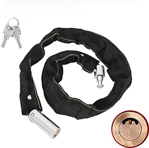 Bike Lock : XUEMML Bicycle lock, anti-theft chain lock, pure copper lock cylinder, (70 / 86 / 126cm) suitable for ladders, motorcycle, lawn mowers, fences, tool boxes, sports equipment, etc.-70cm long