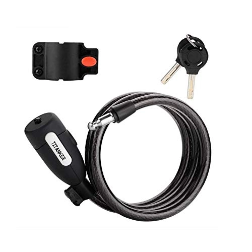 Bike Lock : Xyl Bicycle lock bicycle lock cable lock winding up the security key bicycle cable lock with mounting bracket