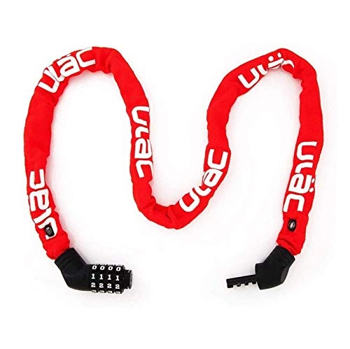 Bike Lock : Xyl Chaining combination resettable 4-digit combination lock bicycle chain bicycle theft lock red