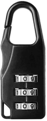 Bike Lock : XYXZ Cycling Lock high Security Bicycle Lock Mini Padlock Travel Suitcase Luggage Security Password Lock 3 Digit Combination (Color : Black)