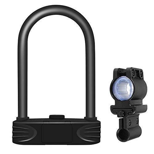 Bike Lock : YA MI Bike U-Locks, 16mm Heavy Duty Bike, Motorcycle Combination U-Lock, Anti-Theft Combination Door Lock (Black)