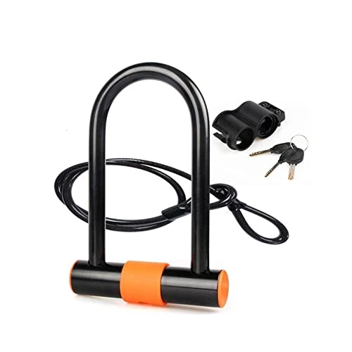 Bike Lock : YANGLI WanLiTong Strong Security U Lock With Steel Cable Bike Lock Combination Anti-theft Bicycle Bike Accessories Fit For MTB, Road, Motorcycle, Chain (Color : STYLE 2)