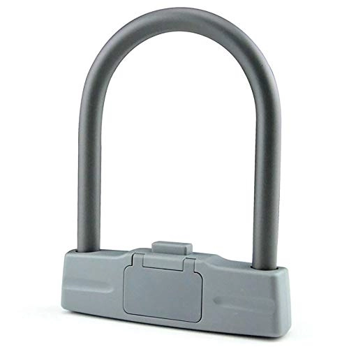 Bike Lock : YBWEN Bicycle Lock Bicycle Lock Aluminum Lock U-lock Lock Cycling Lock Cable Lock Bike Lock U-Locks (Color : Gray, Size : One size)