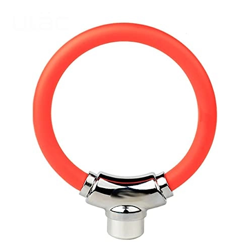 Bike Lock : YDHWY Bicycle Combo Lock Extended Spiral Cable 3 Digits Combination Resettable Light Weight Compact Size Portable K2S Lock (Color : Red)