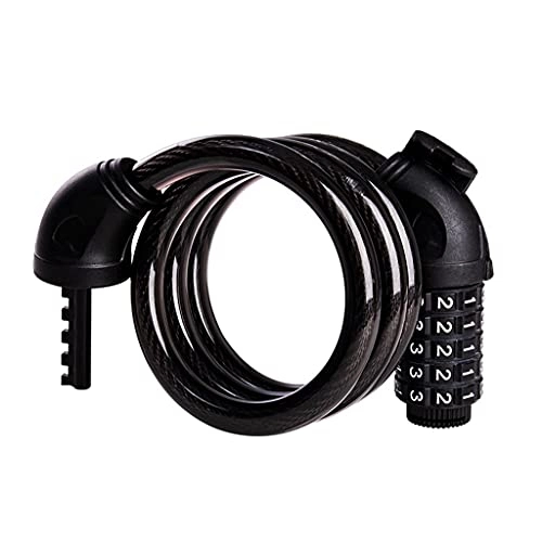 Bike Lock : YDHWY Mountain Bike Bicycle Lock Electric Stainless Steel Password Fixed Portable Anti-Theft Steel Wire Chain Lock (Size : 95cm with lock rack)