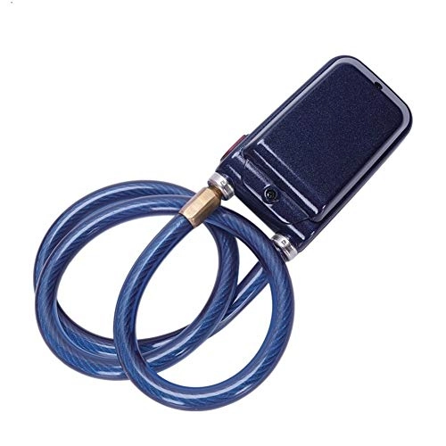 Bike Lock : YEZINbei Lock Outdoor Anti-theft Bicycle Lock Smart Alarm Bluetooth Lock Waterproof 110Db Alarm Lock (Color : Blue)