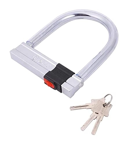 Bike Lock : Yokam Bicycle Cycle Chain Lock, PadLock, Bike Lock U Lock Combination Bicycle Secure Locks Anti Theft Locks (Color : Silver)