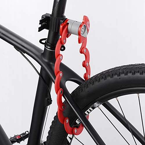 Bike Lock : YOSEN Foldable Bike Lock With 2 Keys Strong Security Anti-theft Bicycle Lock Alloy Mount Bracket Mountain Road Bike Lock