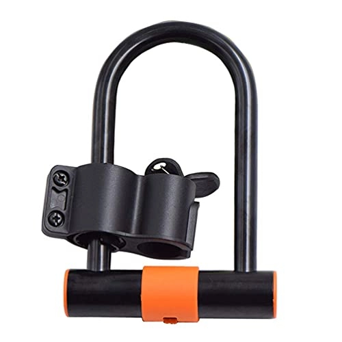 Bike Lock : YQG Gate Bike U Lock, Strong Security Pick-resistant Lock for Mountain Bicycle Motorbike, Includes 2 Keys, Mounting Bracket and Steel Cable Security