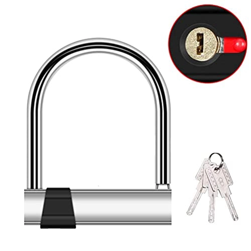 Bike Lock : YQG Gate Waterproof Bike U Lock, Strong Security Anti-theft Lock with 3 Keys for Mountain Bicycle Motorbike Security