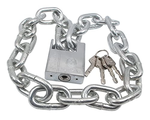 Bike Lock : YUE Chain Locks, Security Chain and Lock Kit, Bicycle Chain Locks, for Bicycles, Motorcycles, Ships, ladders, Doors, Lawn mowers and Equipment Lock Accessory