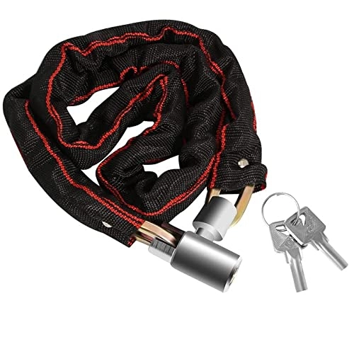 Bike Lock : yuzheng Bicycle Lock 65cm Anti-Theft Outdoor Mountain Bike Chain Lock Safety Reinforced Bicycle Chain Lock Bicycle Accessories (Color : 165cm)