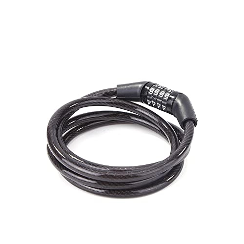 Bike Lock : yuzheng Durable Bicycle Lock Classic Delicate Texture 110cm Bicycle Chain Block Lock 4 Digit Code Combination Anti-theft Cable Lock
