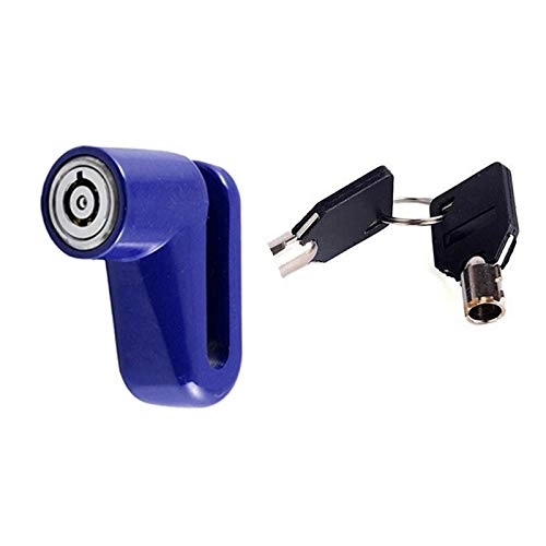 Bike Lock : YXA-LOCK, 1PC Anti Theft Disk Disc Brake Rotor Lock For Scooter Bike Safety Lock For Outdoor Motorcycle Bicycle Cycling Accessories (Color : Blue)