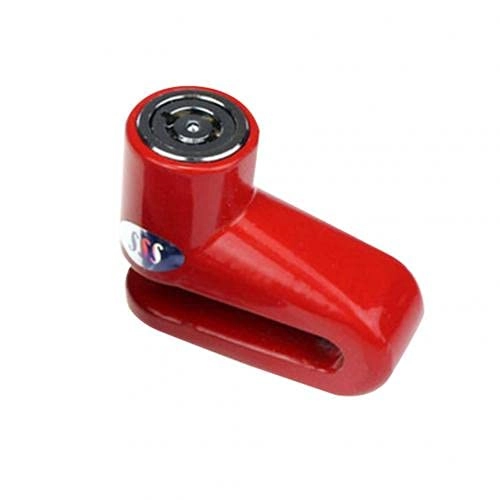 Bike Lock : YXA-LOCK, Heavy Duty Motorcycle Mountain Bicycle E-Bike Disk Brake Safety Anti-Theft Lock (Color : Red)