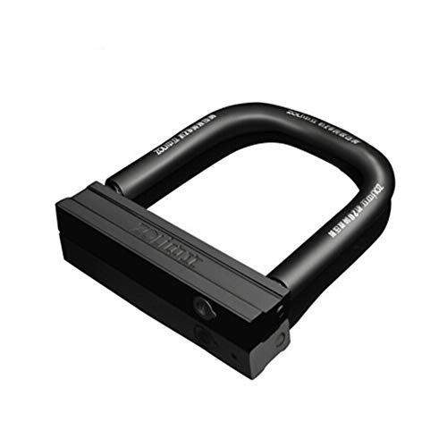 Bike Lock : YXHUI Bicycle lock - U-lock combination cable lock bicycle safety outdoor, 22cm black, silver Good mood, good life (Color : Black)