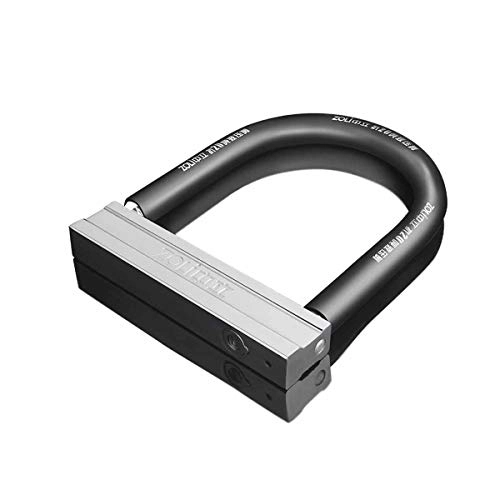Bike Lock : YXHUI Car Lock, Black Anti-theft Lock, Anti-theft U-lock, Weight Bike Lock Good mood, good life (Color : Black)