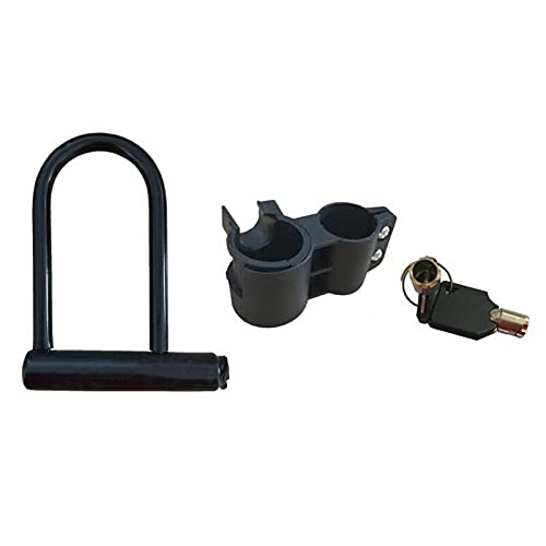 Bike Lock : YXXJJ Security lock Aluminium Alloy MTB Road Bike Lock Anti-theft Motorcycle Cycle Scooter Strong Security U Lock Set Bike Accessories with 2 Keys Durable and easy to install.