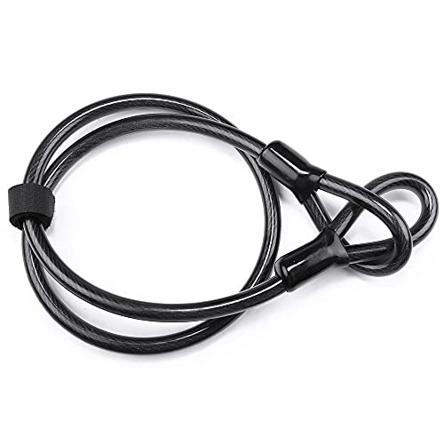 Bike Lock : YXXJJ Security lock Bicycle Lock With Key U Lock Bike Lock Anti-Theft Secure Lock with Mounting Bracket For Bicycle Accessories For Bicycle Durable and easy to install. (Color : Black cable)