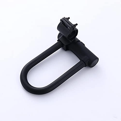 Bike Lock : YXXJJ Security lock Bicycle Silicone U Lock Double-opening Head Anti-theft Lock Cable with 3 Keys Motorcycle Scooter MTB Security Cycling Locks Durable and easy to install. (Color : Black)