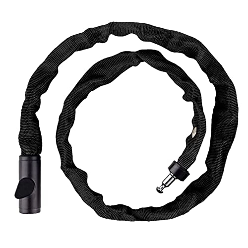 Bike Lock : YXXJJ Security lock Bike Chain Lock 900mm with Key for Mountain Bike Electric Bicycle Motorcycle Anti-Theft Bicycle Lock Bike Durable and easy to install. (Color : Black)