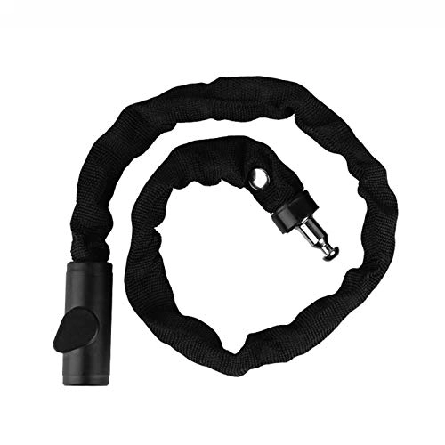 Bike Lock : ZBQLKM Bike Chain Lock, 3.9 ft Security Anti-Theft Bicycle Cable Chain Lock with Heavy Duty Alloy Steel for Bike, Motorcycle, Bicycle, Door, Gate, Fence, Grill (Color : Black)