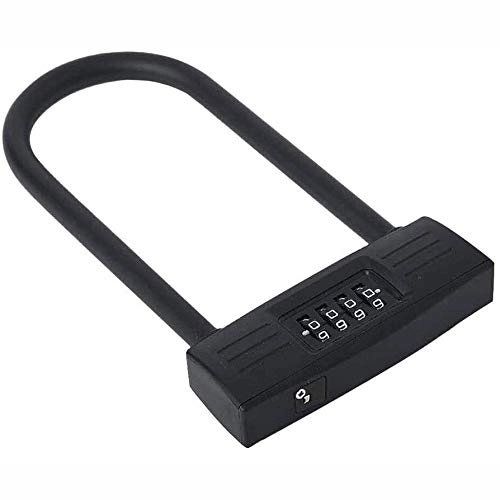 Bike Lock : ZBQLKM Compact U-Lock Password, 14mm Bike Lock Bicycle Heavy Duty Combination U Lock Bike Lock Anti Theft