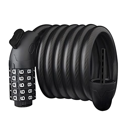 Bike Lock : ZHANGQI jiejie store Bicycle Lock Code Key Anti Theft Bike Password Cycling Combination Metal Light Weight Security Lock Fit For Scooter Cycling Bike (Color : Frosted)
