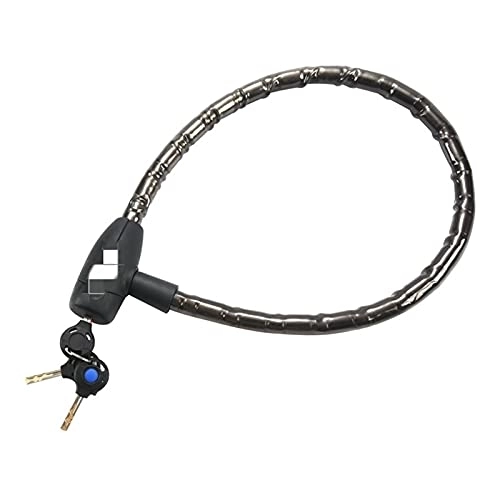 Bike Lock : ZHANGQI jiejie store Bike Lock Waterproof Anti-theft Cable Lock MTB Bicycle Locks With 3 Keys (Color : Black)