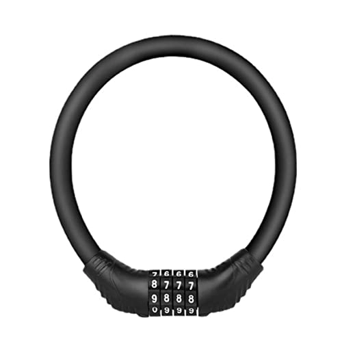 Bike Lock : zhangxin Bike Lock Cable Resettable Bicycle Password Lock 4 Digit Heavy Duty Cycling Safety Tool Black Cycling Lock