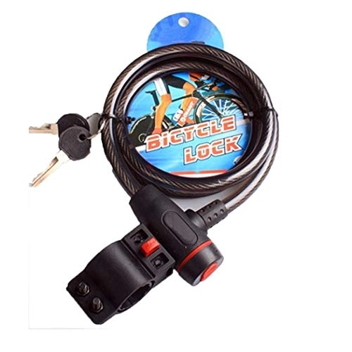 Bike Lock : Zhenmu home Cycling Lock Anti-theft Lock for Ladder Lawn Mower Sports Equipment Key Flexibility Cable Lock Black