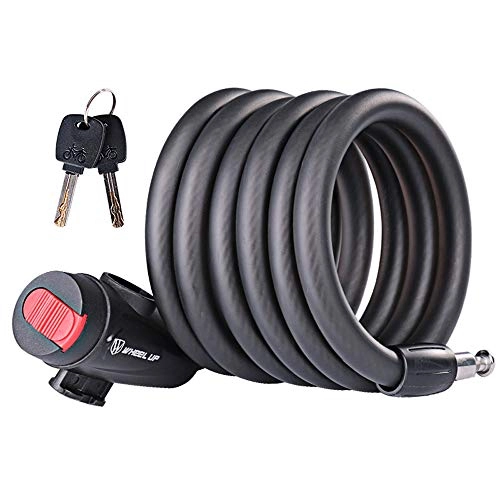 Bike Lock : ZHHAOXINPA Bike Lock, Key Lock Chain Combination Cable Lock For Bicycle Outdoor, Bike, Scooter, Grill & Other Items to Save, 1.8m