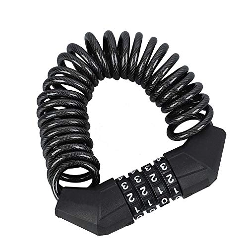 Bike Lock : ZKDY Mini Portable Spring Anti-Theft Bicycle Code Lock 4 Digits Combination Password Bike Lock Spring Disc Cable Wire Security Lock-Type 2