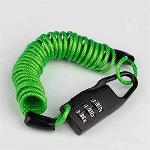 Bike Lock : ZNQPLF Bicycle Lock Metal Anti-Theft Outdoor Bike Chain Lock Reinforced Cycling Chain Lock Bicycle Accessories (Color : Green)