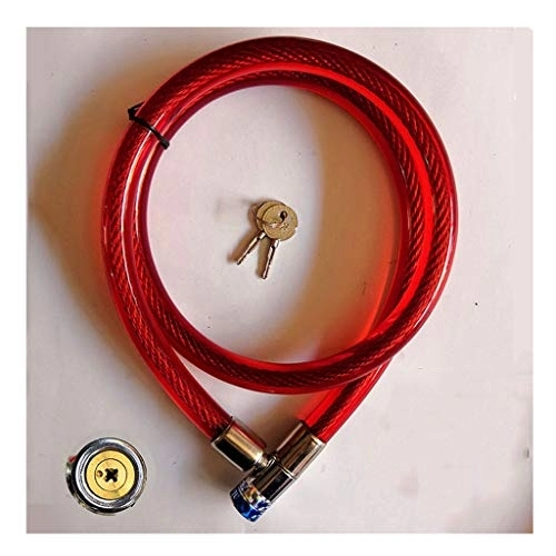 Bike Lock : zxb-shop Sturdy Chain Lock Bicycle Chain Lock Electric Car Lock Mountain Bike Bicycle Lock Wire Lock Glass Door Lock Chain Lock Green Red 1.2m Chain Locks for Inside Door (Color : Red)