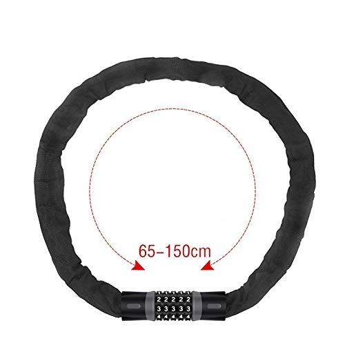 Bike Lock : ZXCSLCNM 4 / 5 Digit Bicycle Chain Lock Anti-theft Anti-Cutting Alloy Steel Security Scooter Motorcycle Cycle Bike Cable Code Password Lock