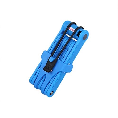 Bike Lock : ZXCSLCNM Anti-cut Safety MTB Folding Bike Lock Professional Anti-theft Alloy Steel Foldable Bicycle Lock Keys