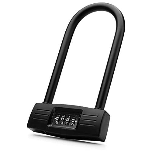 Bike Lock : ZXNRTU Secure & Portable Bicycles U Lock, Heavy Duty Bike Scooter Motorcycles Combination Lock Combo Gate Lock for Anti Theft